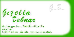 gizella debnar business card